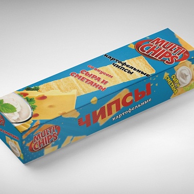 Чипсы Multichips сметана сыр 100г. 1