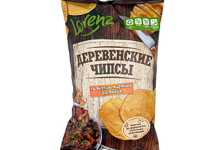 Чипсы Lorenz "Деревенские" со вкусом жареных рыжиков 100г.