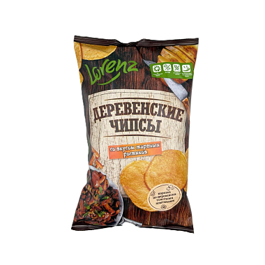 Чипсы Lorenz "Деревенские" со вкусом жареных рыжиков 100г. 1