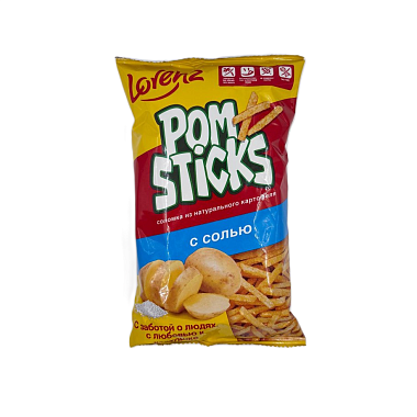 Картофельная соломка "Pomsticks" c солью 100г. 1
