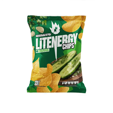Чипсы LIT ENERGY малосольные огурчики 120г. 1