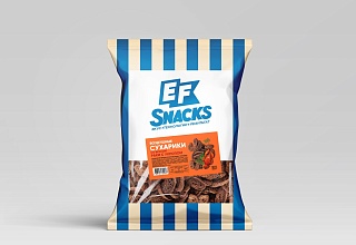 Сухарики воздушные EF snacks раки с укропом 500г